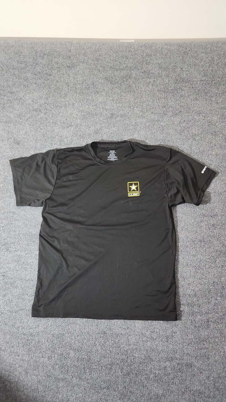U.S. Army Physical Fitness Uniform (APFU) Black Short Sleeve T-Shirt Size Medium